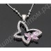 Подвеска butterfly with zircon
